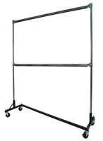 High Heat Paint, Powder Coating Hanging Rack, 5-ft Base, 7-Ft High, 2 Rails